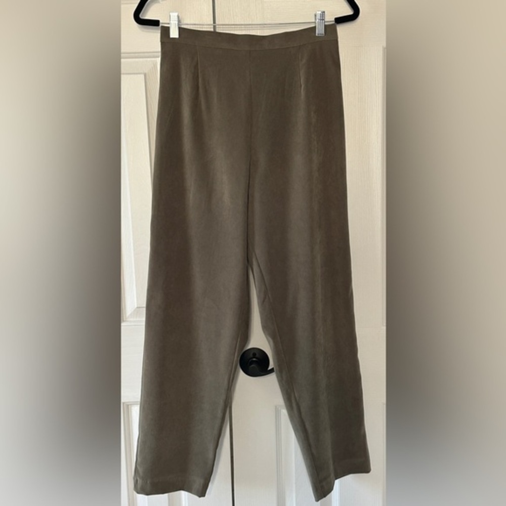 Olive Faux Suede Pants Size 12